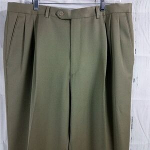 Pazoni Italian Men's Tan Dress Pants 36x33 Pleated